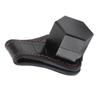 Billiard Chalk Holder Aluminum Alloy Magnetic Hexagonal Portable Pool Cue Chalk Box with Leather Cli