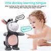 Stuffed Animal Toys Electric Funny Donkey Doll for Baby 72 Children"s Songs Plush Toys Walking and