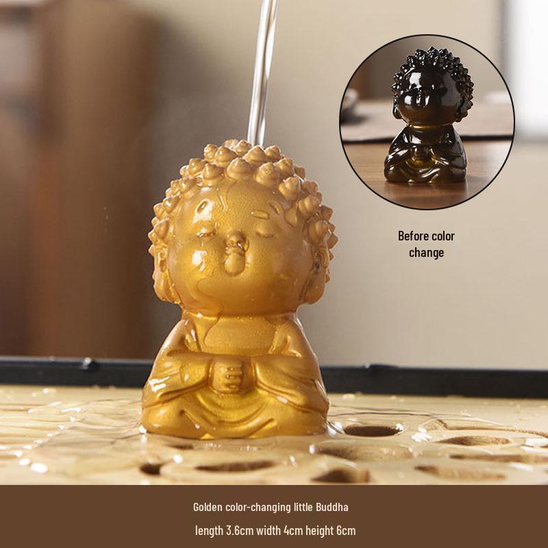 Lucky Golden Carp Color-Changing Tea Pet – High-End Ornament for Tea Tables