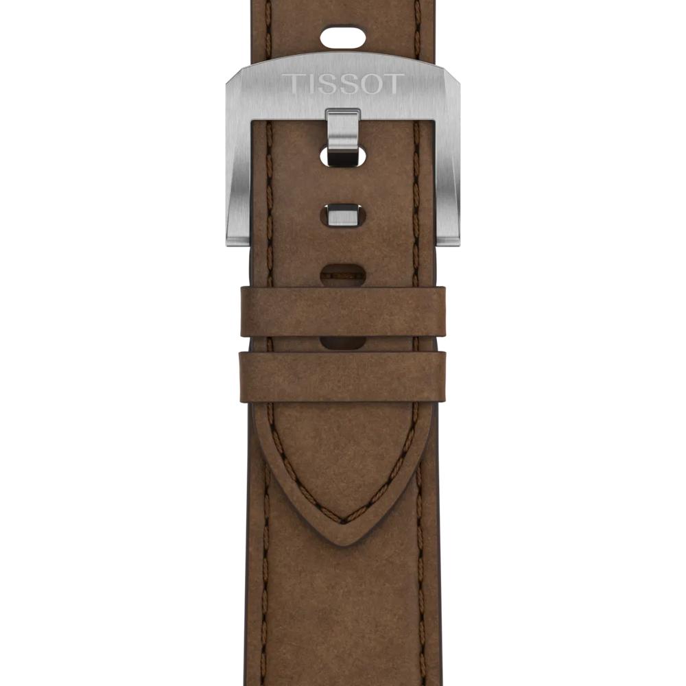 Tissot Leather Strap Silver Dial Men's Fashion Watch T151.422.16.031.00