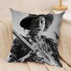 Singer JJimi HHendrix Cushion Cover Silky Short Plush Invisible Zipper Dustproof Sofa Pillow Case for Home Decor