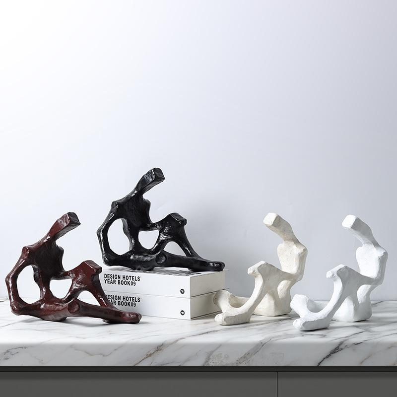 Resin Handicraft Abstract Figure Sculpture Skeleton Skeletonized Decorative Figurines Home Decoration Accessories