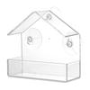 Plastic Window Bird Feeders Clear Window Bird House Windowsill Birdfeeders for Conure Budgie