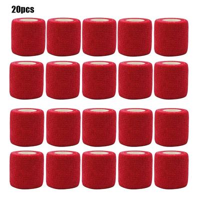 1/3/6/20PCS Sports Self Adhesive Bandages Anti-slip Red Elasticn Athletic Nonwove Waterproof Elastic Wrist Ankle Bandages