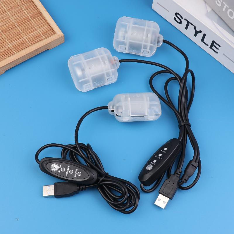 Leiser & Langlebiger DC 5V 3-stufiger USB-Massage-Motor, Doppel-/ Einzelkopf Vibrationsmassagegerät für Kissen/ Polster/ Taille