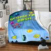 1pz Coperta Stampa Geometry Dash, Coperta Leggera per Divano, Letto - Morbida e Calda, Regalo per Tutte le Stagioni come Natale, Halloween