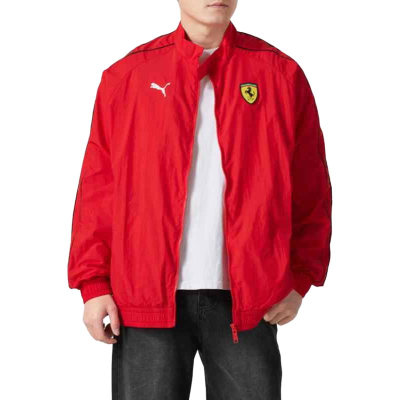 Puma Casual Comfortable Loose Long Sleeve Racing American Vintage Jacket Men Jacket Red 630215-02