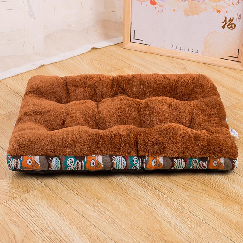 Four Seasons Pet Cushion: Thick Cotton Sleeping Pad for Cats and Dogs