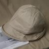 Cotton and linen pleated bucket hat lazy wind small brim summer breathable linen basin hat, wrap head, ladies