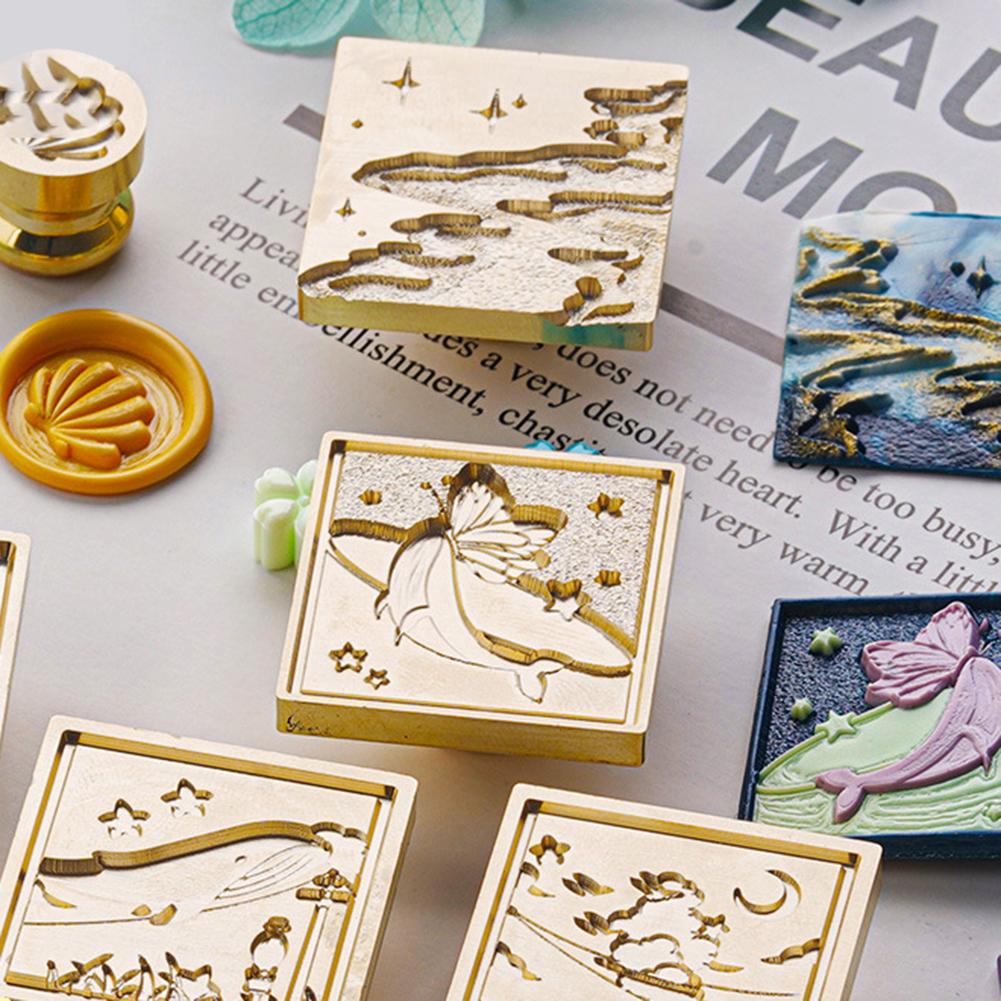 Wax Grain Seal Head Multipurpose Embossed Seal Head Ornamental Craft Supplies Envelope Decorative for Wedding Invitations