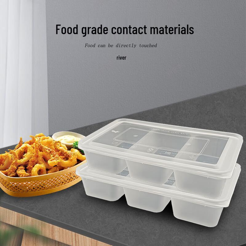 900ml 3-Compartment Disposable Meal Boxes