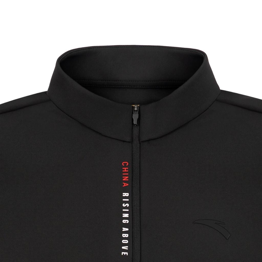 Anta Business Casual Sports Fashion Comfortable Lightweight Versatile Long Sleeve T-Shirt Half Open Collar Light Warm Fleece Knit 152547402RN-3