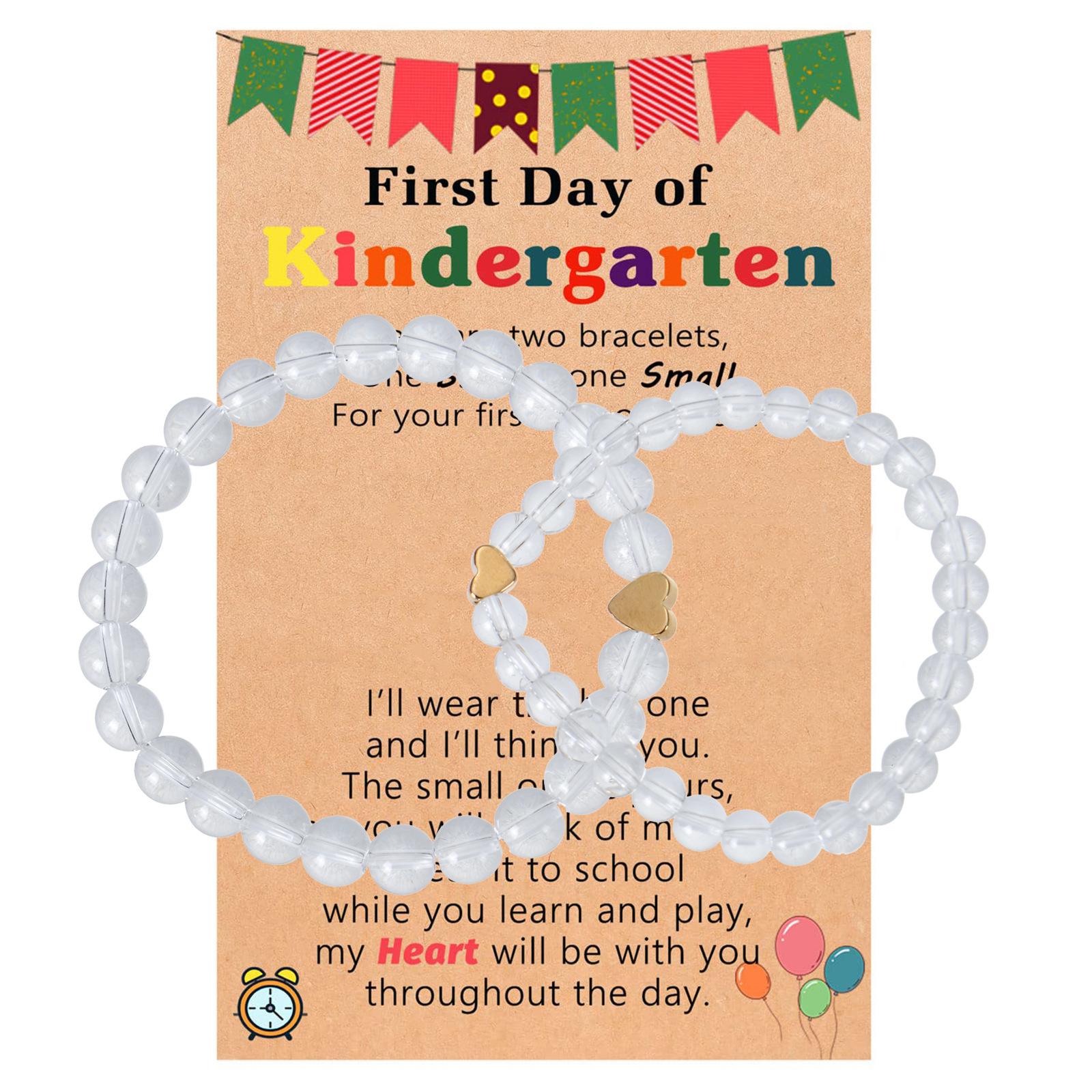 

JYL TS Bracelet Back to School Kids Set Attracts Joy & Academic Success clear crystal червоно-коричневий