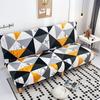 Black Geometric Folding Sofa Bed Case Living Sofa Cases Elastic Spandex Stretchdouble Seat Case Slipcovers For Living Room Area Geometric Print