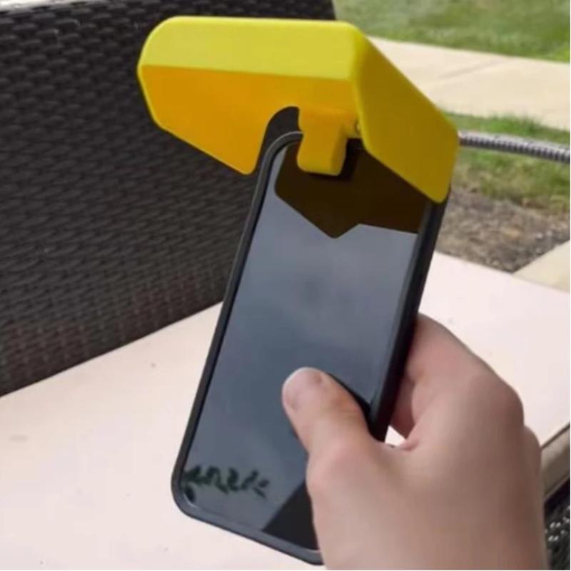 Water Resistant Beach Phone Sunshade Anti-Glare Anti-Reflective 3D Printed 1Pcs Phone Umbrella for Boating
