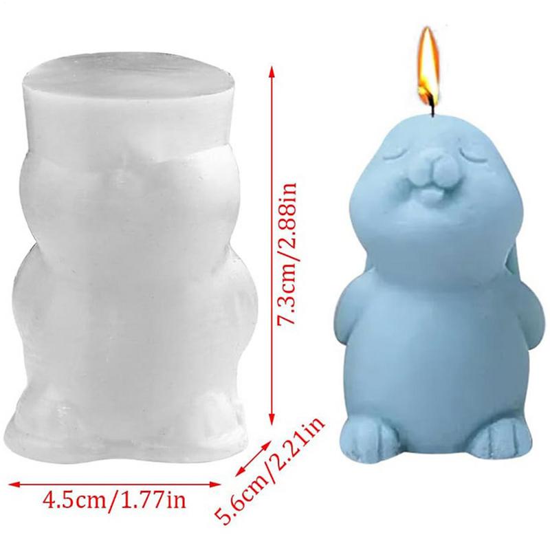 Bunny Resin Molds Silicone Easter Bunny Shape Molds Adorable Easter Bunny Aromatherapy Plaster Mold For Candle Wax