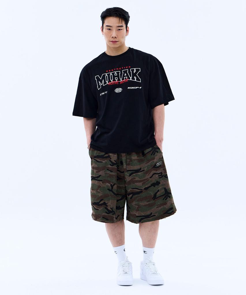 Mihag Stroke Arch Logo Oversized T-Shirt (Black)