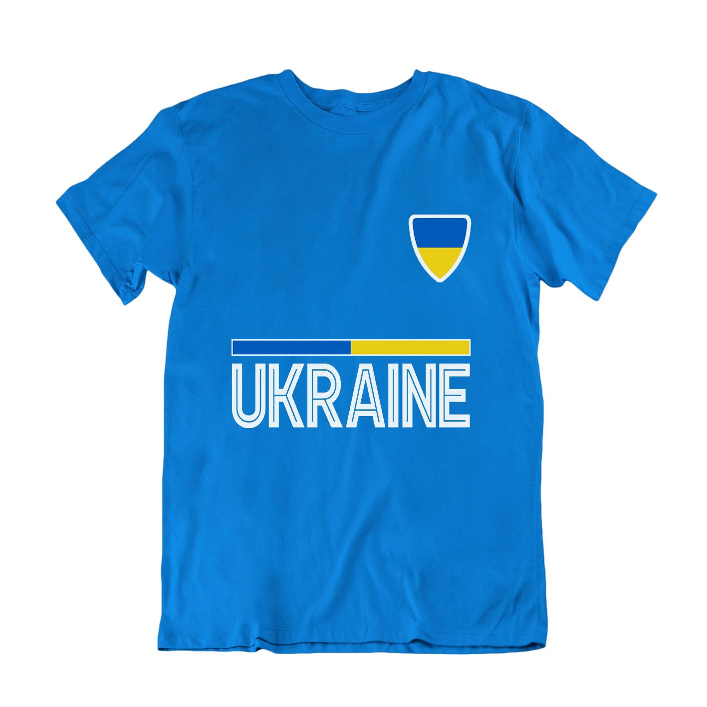 Adult or UKRAINE Country Flag Strip T-Shirt Mens Womens Tees Top Peace Love Ukranian Mens Womens M