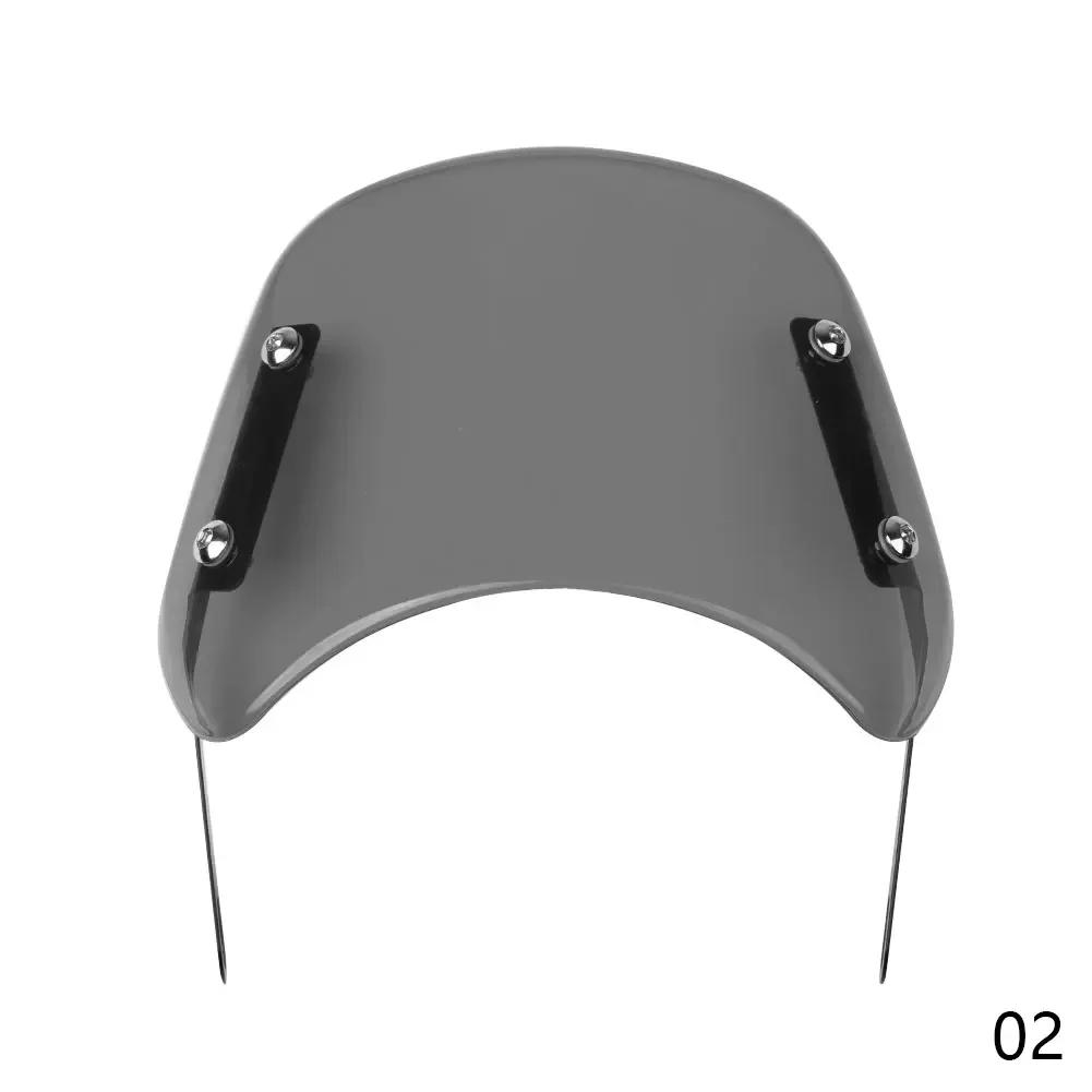 Motorcycle Universal Black Windshield Wind Deflector Windscreen Fairing For Harley Honda Yamaha Kawasaki Suzuki Cafe Racer