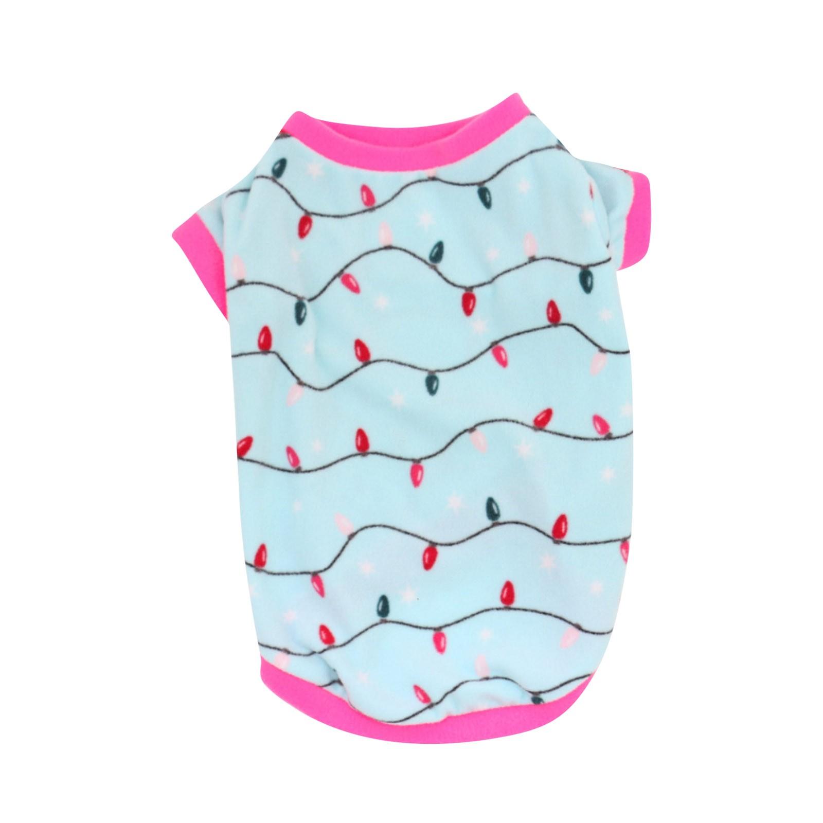 

Щенок питомца и зимний полярный флис теплый свитер Рождество One Size