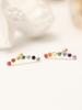 Minimalpiercing 14K Rainbow Cubic Curve Piercing Earrings