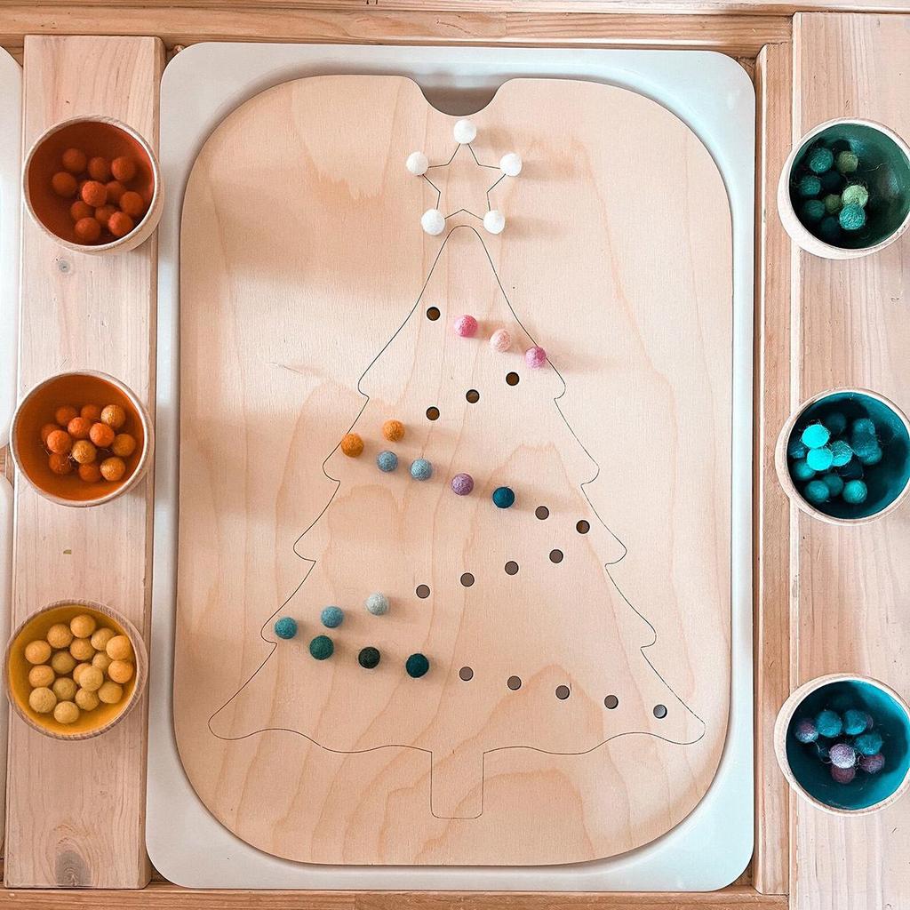 Children's Wooden Sensory Tray Game: Parent-Child Interactive Early Learning Toy
