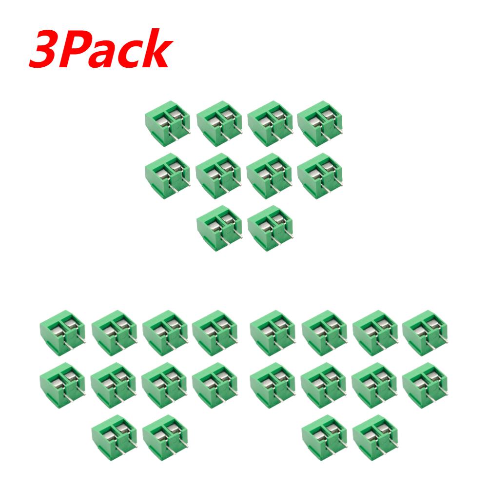 10-100PCS KF301 2P/3P PCB Terminal Block Connector Blue Green PCB Screw Terminal Block Connector Assortment Kit for Arduino