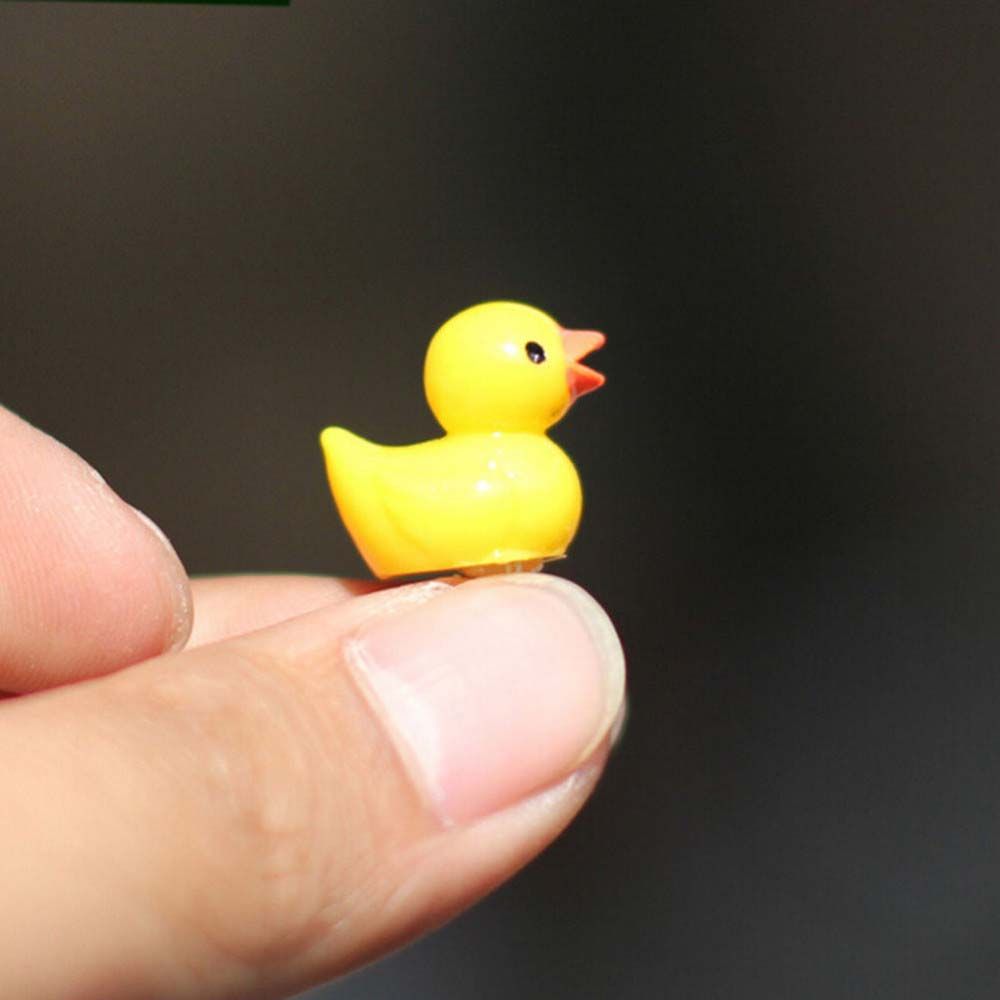Mini Home Crafts Fairy Resin Animals Yellow ducklings Ornaments Miniature Figurine