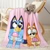 Bluey's Blue Fun Blanket Soft Warm Cozy Perfect for Office Chair Office Chair All-Season Use Stylish Decor Suitable for Gifting Relatives and Friends