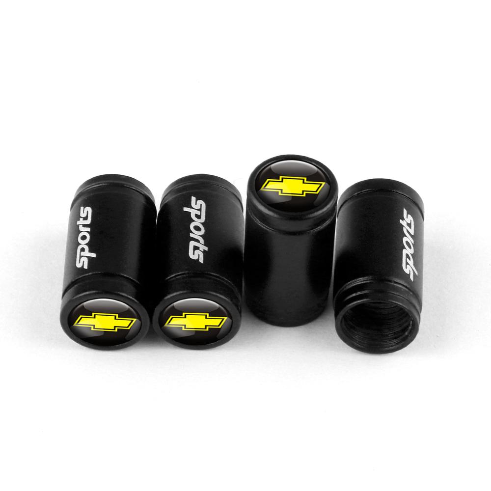 4Pcs Metal Car Wheel Tire Valve Stem Caps Rim Tyre Accessories For Chevrolet Trax Cruze Camaro Orlando Cavalier Corsa Volt Sonic