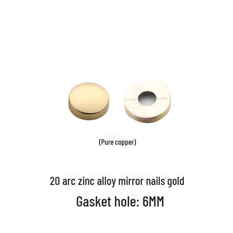 Curved Copper and Stainless Steel Decorative Mirror Nail Caps