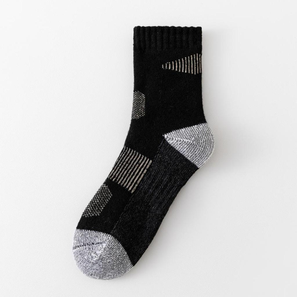 Herren Merinowolle Wadenlange Socken - Fleecefutter, Extra Dick, Frottee Warm, Überknie für Herbst & Winter.