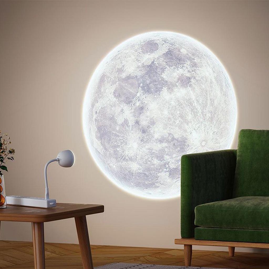 Projektorlicht Mondprojektorlicht USB Schreibtischlampe 3 Modi Umgebungsbeleuchtung Fernbedienung Für Heimdekoration Wohnzimmer Wand Party