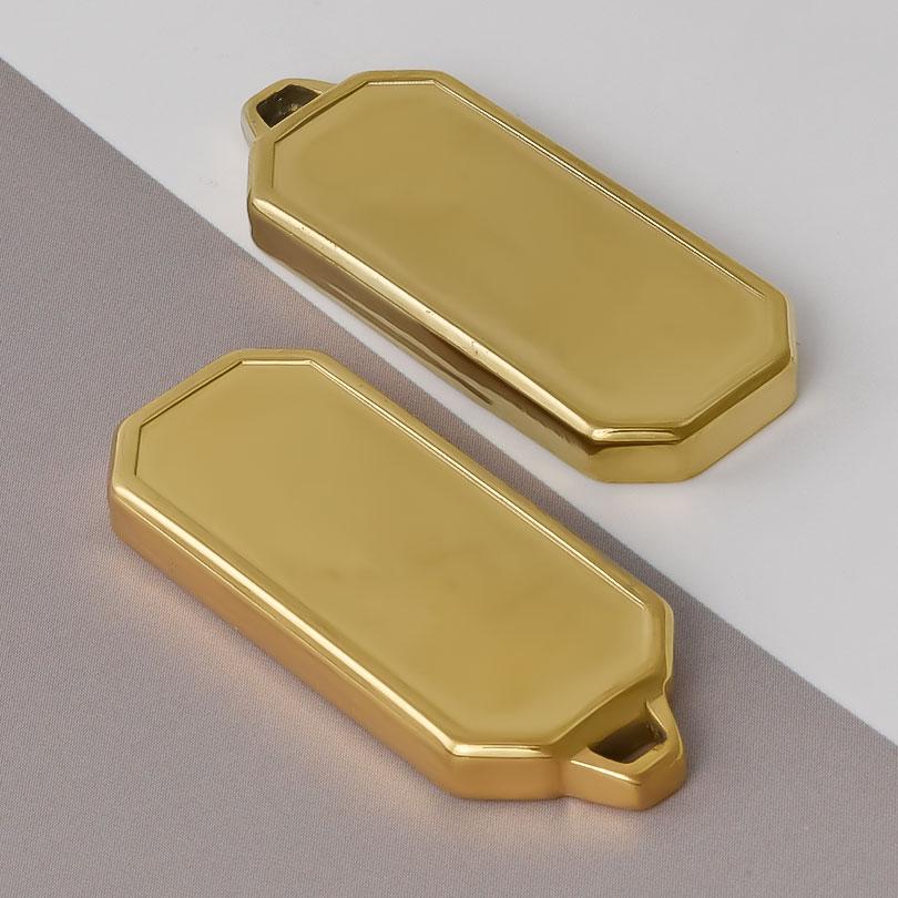 6pcs Simple Geometric Oval Water Droplets Real Gold Plated Stainless Steel Charms For Jewelry Making Supplies DIY Heart Pendant