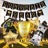 Graduation Season Party Decoration Celebration La Flag Doctor Hat Certificate Spiral Charm Balloon Set Graduation Ceremony Arrangement