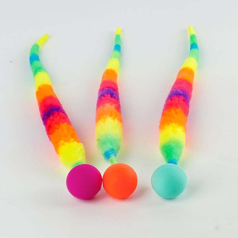 Cat Meow Rainbow Tail Jump Ball 3-pack Rainbow