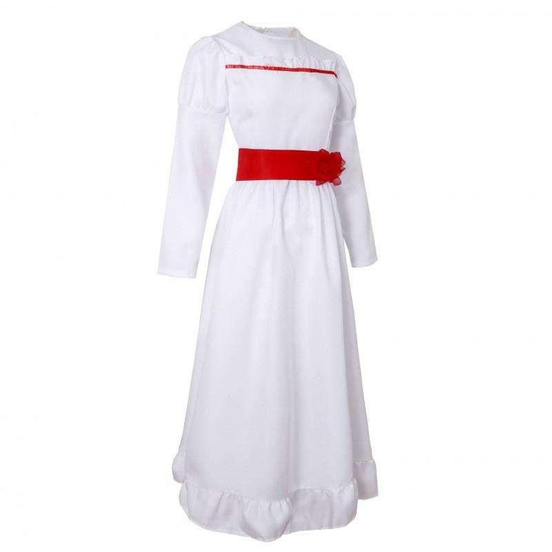 White Cotton Annabelle Cosplay Dress For Women Scary Halloween Costume Perfect For Stage Use