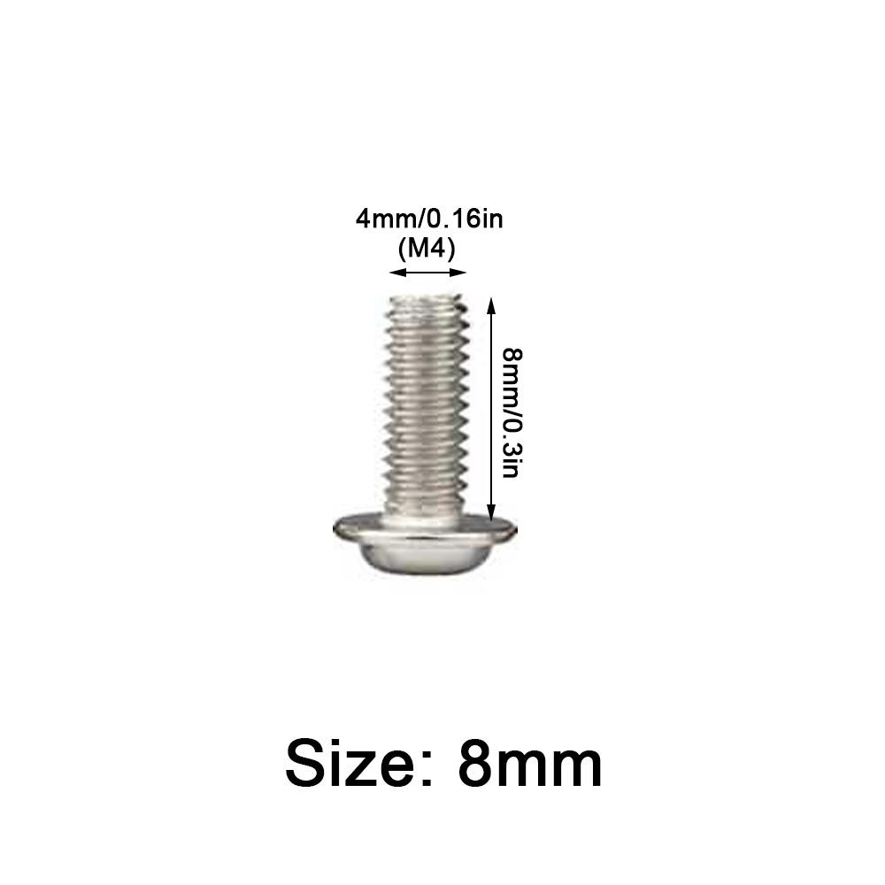 10PCS Round Head Screw PWM Screws Pan Washer M3 M4 Stainless Steel Cross Screw