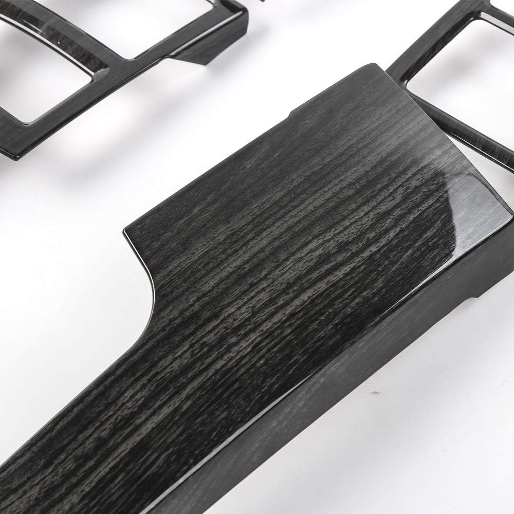 Voodonala for F150 Black Wood Grain Center Console Dash Air Conditioning Vent Panel Cover Trim Fit for Ford F150 2015-2020 & for 2017-2022