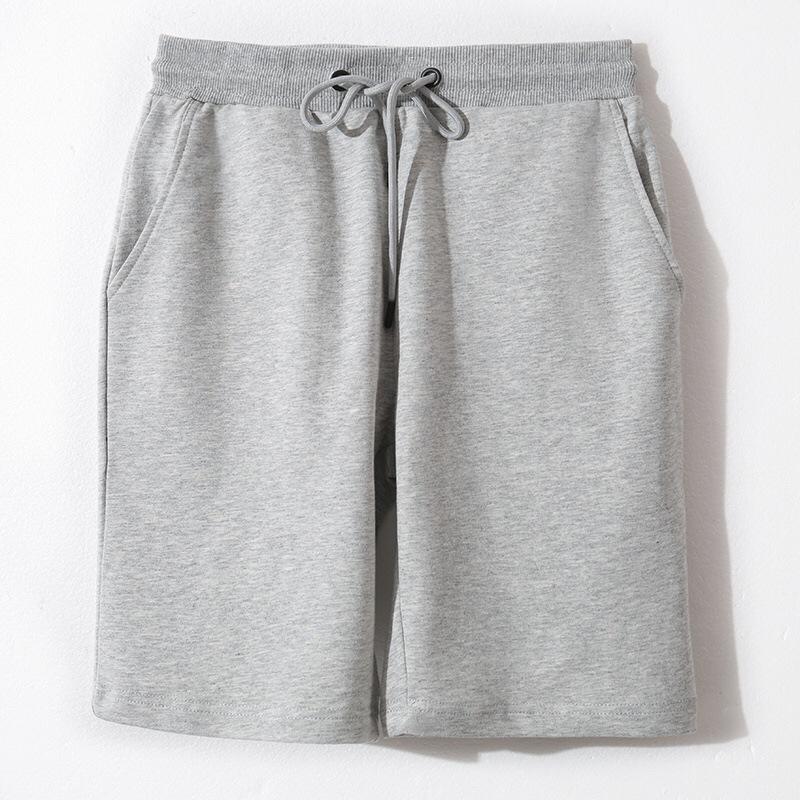 Heavy Terry Pure Cotton Sports Shorts Men's Summer Loose Basketball Five-point Casual Pants Summer Basic Loose Fit Shorts Men Streetwear Short Pants