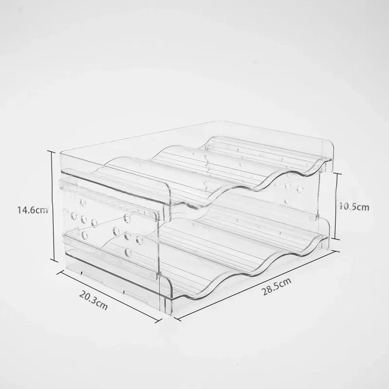 Двухуровневый штабелируемый органайзер для бутылок с водой подставка-органайзер для винных бутылок и бутылок с водой съемная прозрачная стойка для хранения бутылок с водой для дома прозрачный 4540₽