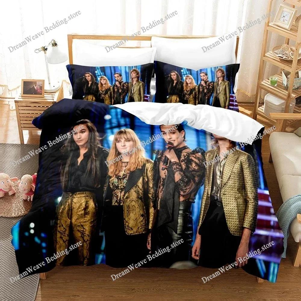 3D Printed Maneskin Bedding Set Pillowcase Duvet Cover Double Twin Full Queen King Adult Boys Bedclothes Quilt Cover Luxury Gift