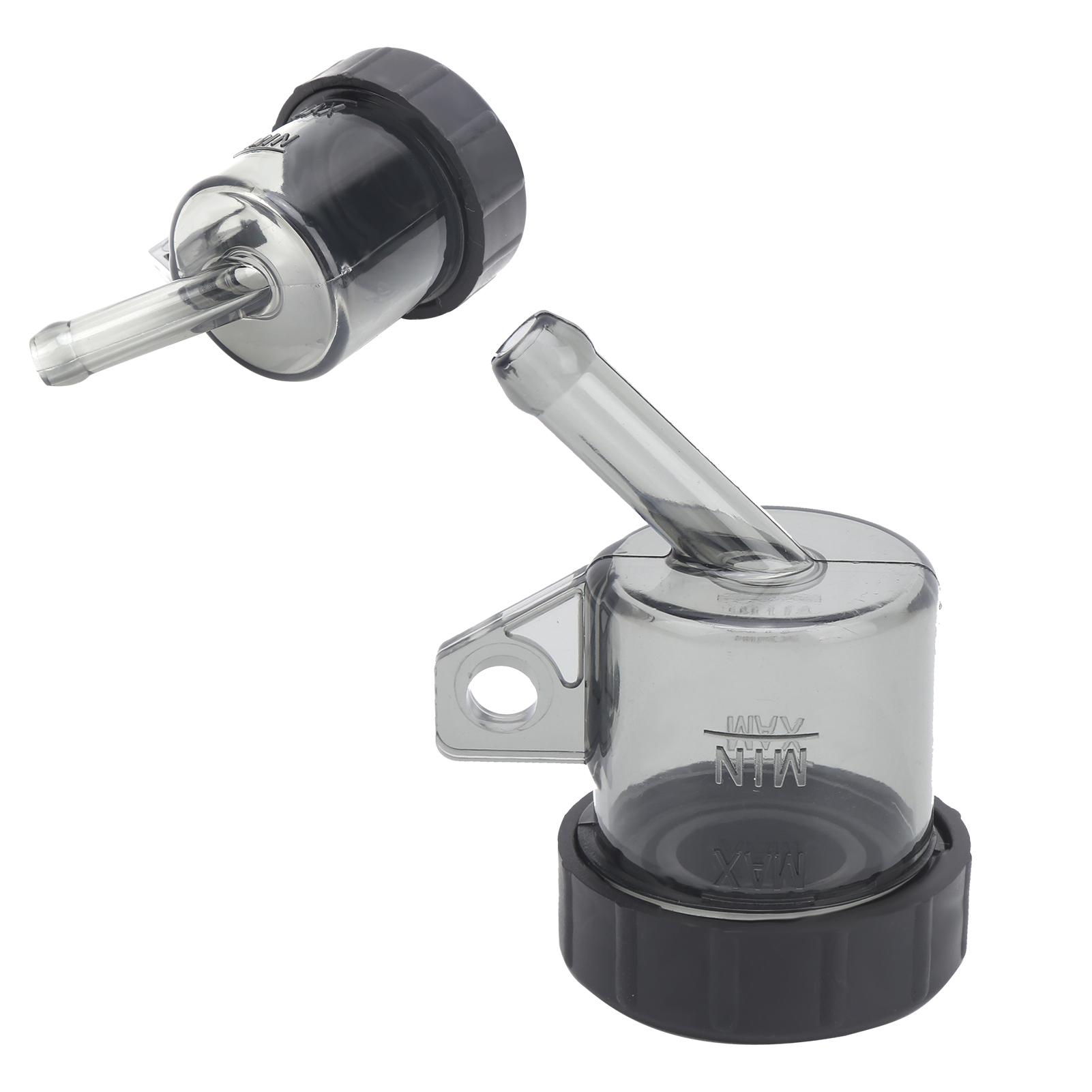 Universal Motorcycle Brake Fluid Reservoir Tank Oil Cup Rear Front Transparent Smoky