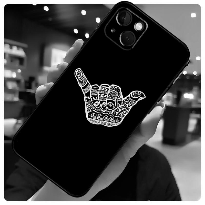 Surfer Surf Hang Loose Shaka Case For iPhone 13 Pro Max 16 15 11 12 14 17 Pro Max mini 15 16 Plus 16e 17 Air Phone Cover