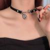 Vintage Luxury Cross Necklace For Women  Punk Pu Leather Choker Collar Chain Jewelry