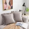 Dutch Velvet Ruffle Lace Cushion Cover