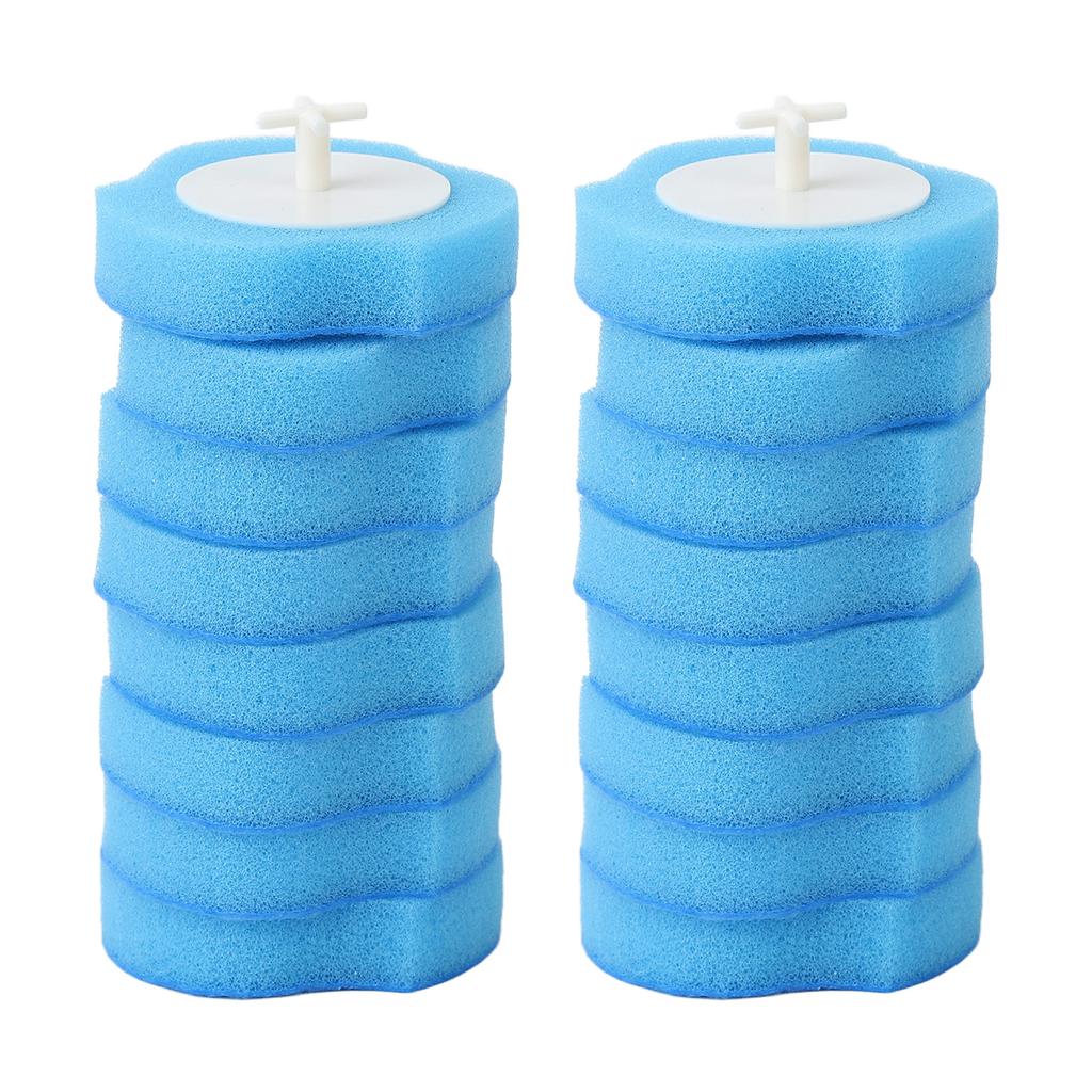 16pcs Toilet Brush Replace Heads Disposable Water Soluble Cleaner Toilet Brush Refills for Bathroom