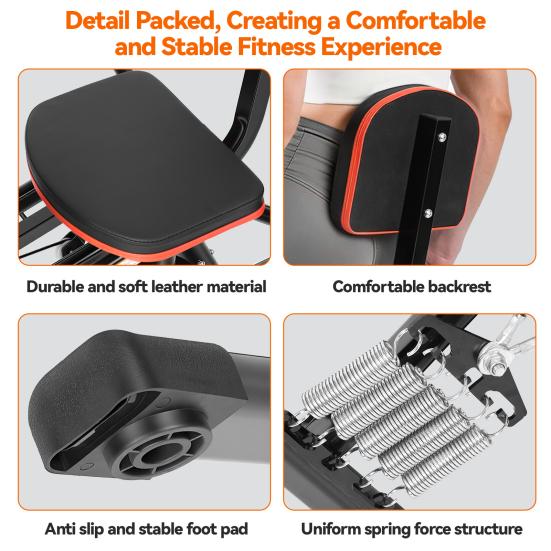 Leg Stretcher Hip Abductor Machine Glute Machine & Exercise Equipment with Resistance Band Adductor for Women Men 360 Degree Adjustable Pads Ultra