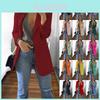 Stylish Women's Blazer Slim Fit Work Ol Jacket Long Sleeve Plus Size Coat For Office Wear