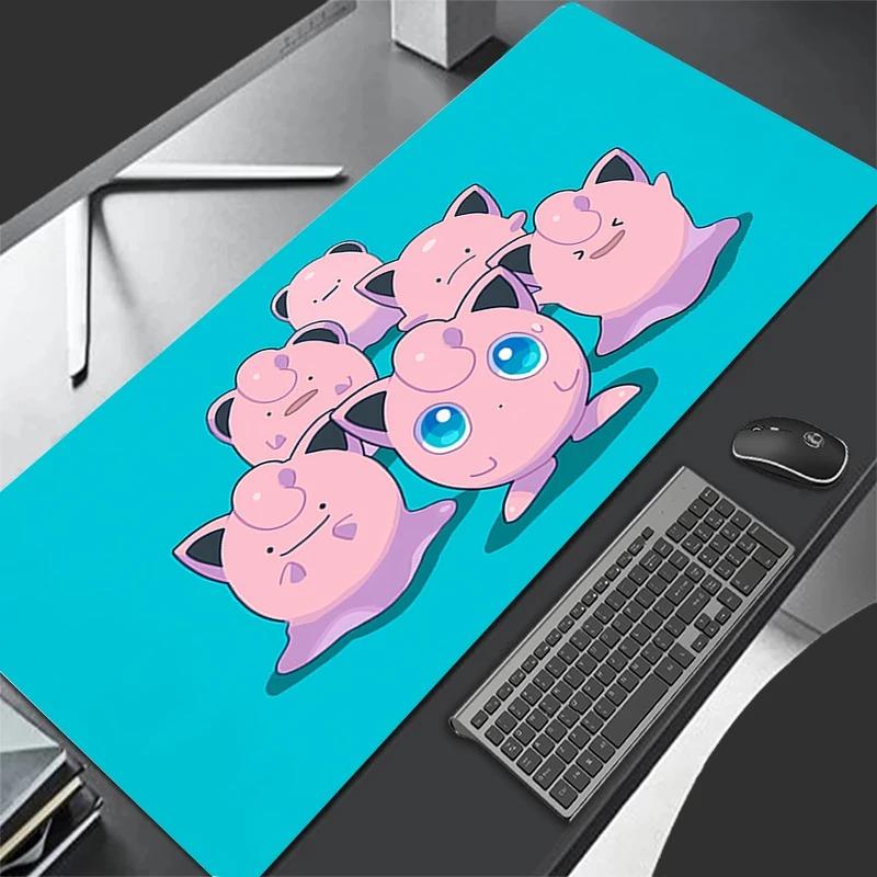 PPokemon Jigglypuff XXL Anime Gaming Mouse Pad Large Desk Mat Keyboard Pad for PC Laptop Gamer Gaming Accessories 30x80x0.2cm